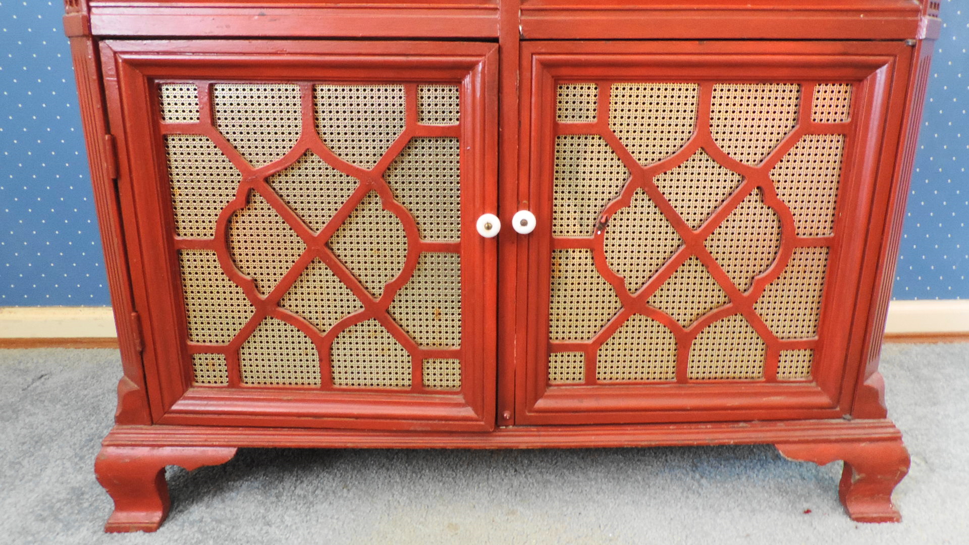 Red Painted Cabinet