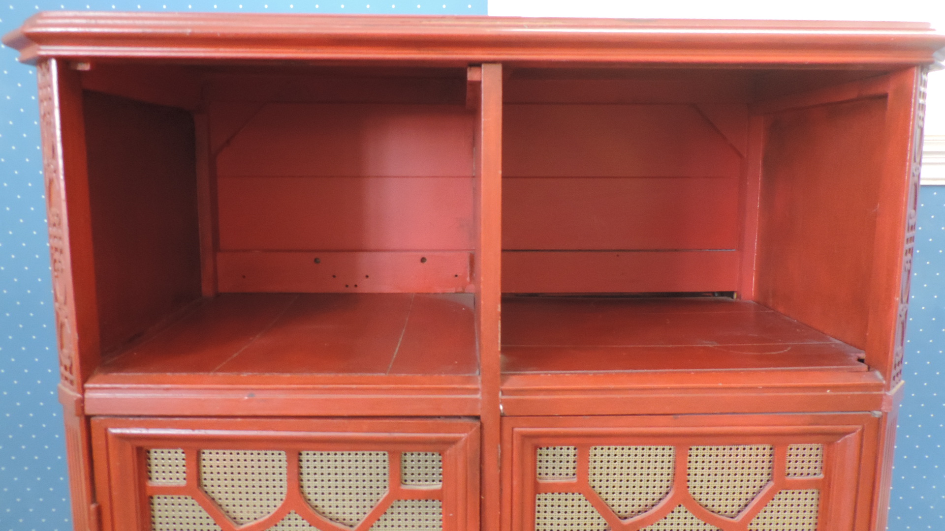 Red Painted Cabinet