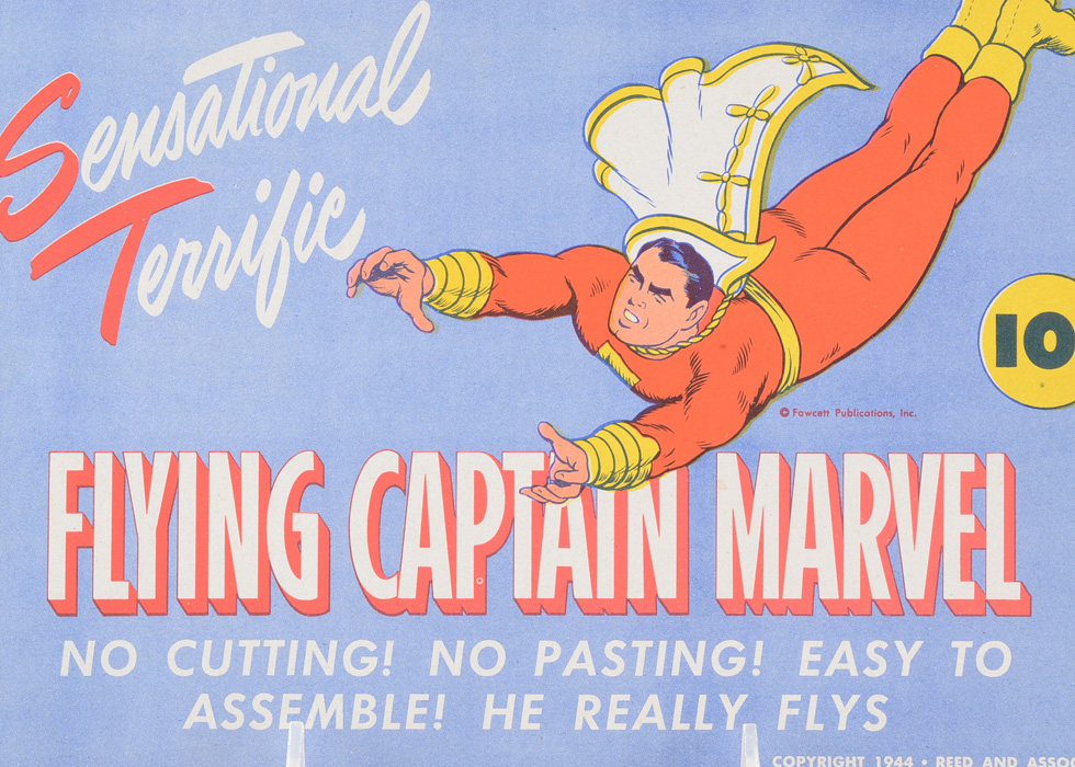 Vintage 1944 Flying Captain Marvel Paperdoll