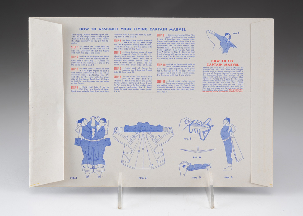 Vintage 1944 Flying Captain Marvel Paperdoll