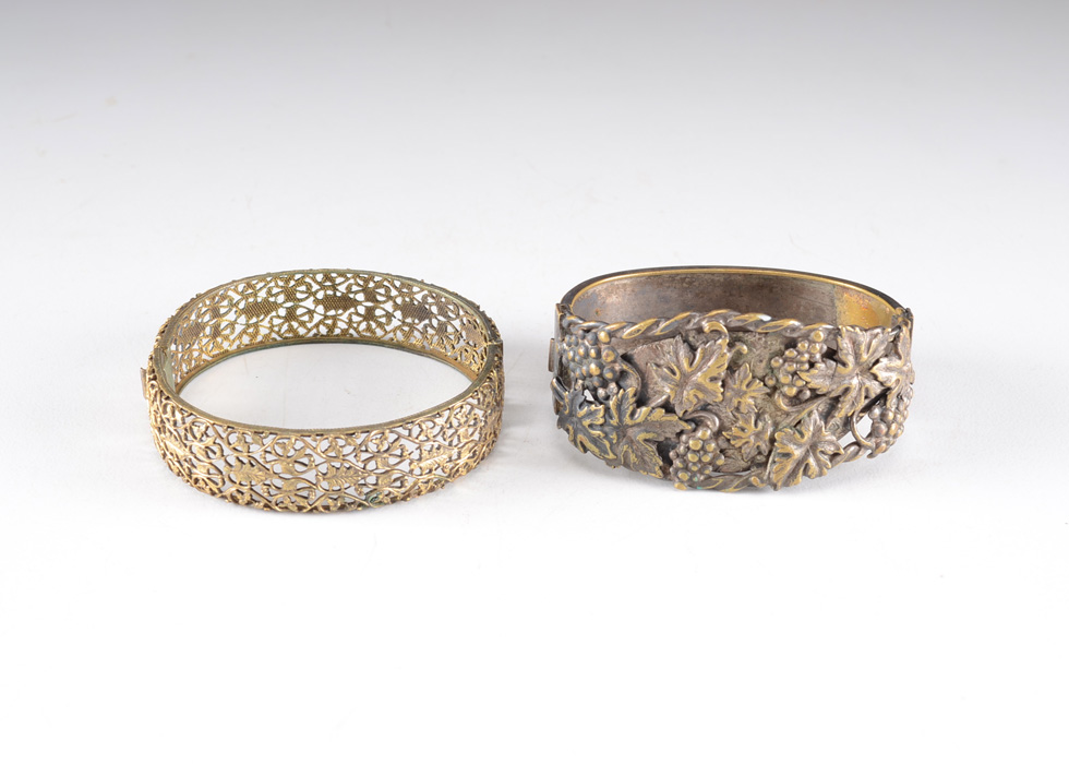 Two Vintage Brass Bracelets