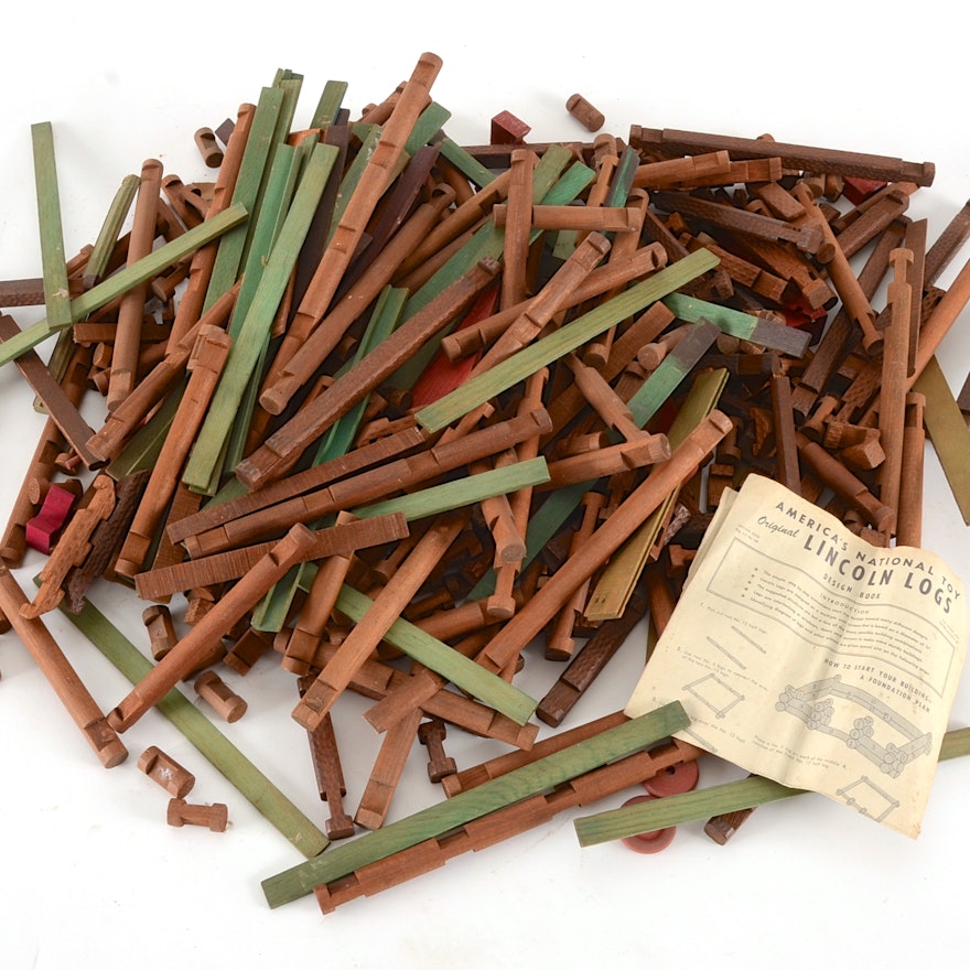 Medley of Vintage Lincoln Logs