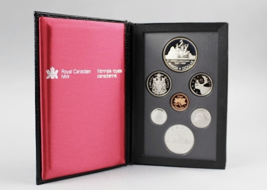 1987 Canadian Prestige Seven Coin Proof Set in Case