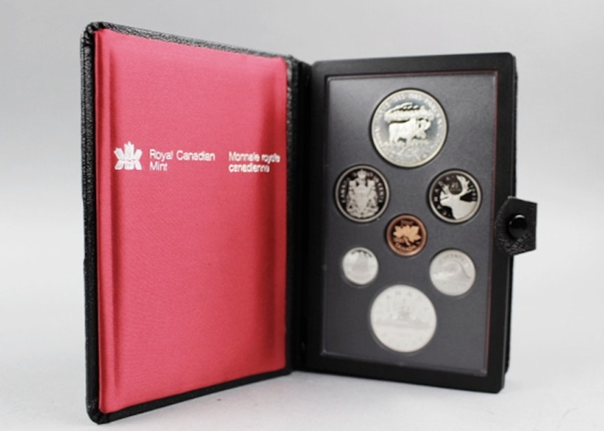 1985 Canadian Prestige Seven Coin Proof Set in Case
