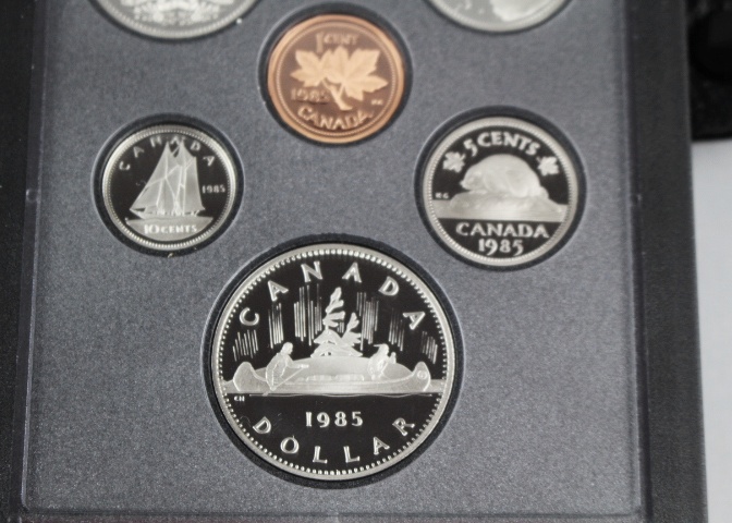1985 Canadian Prestige Seven Coin Proof Set in Case