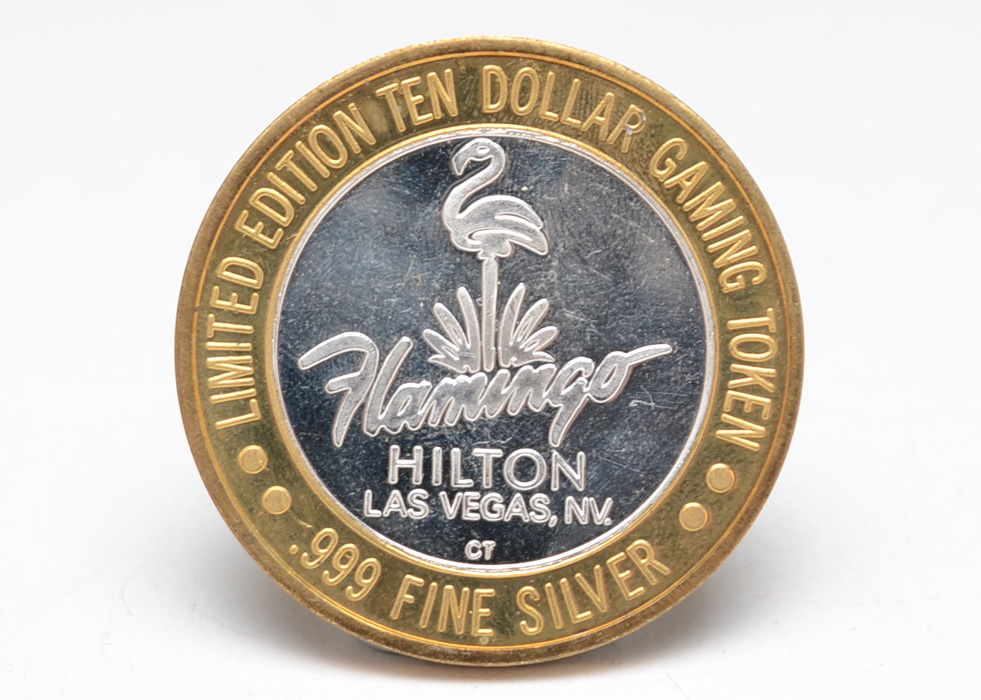 A Limited Edition Ten Dollar Gaming Token from the Flamingo