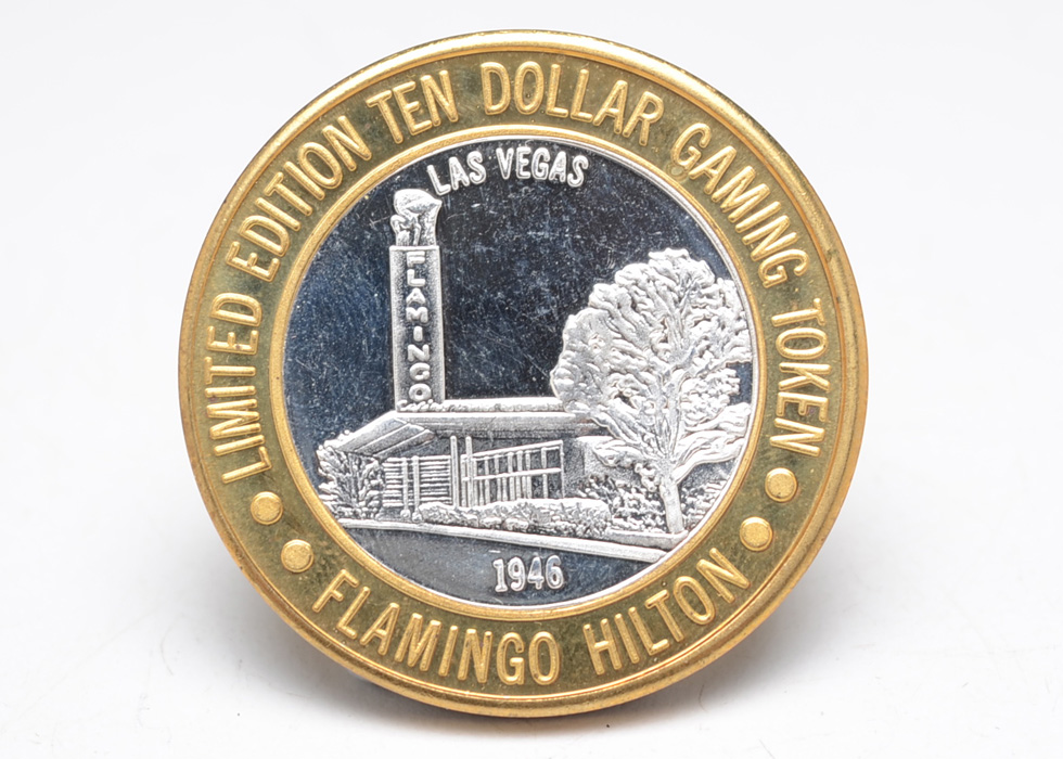 A Limited Edition Ten Dollar Gaming Token from the Flamingo
