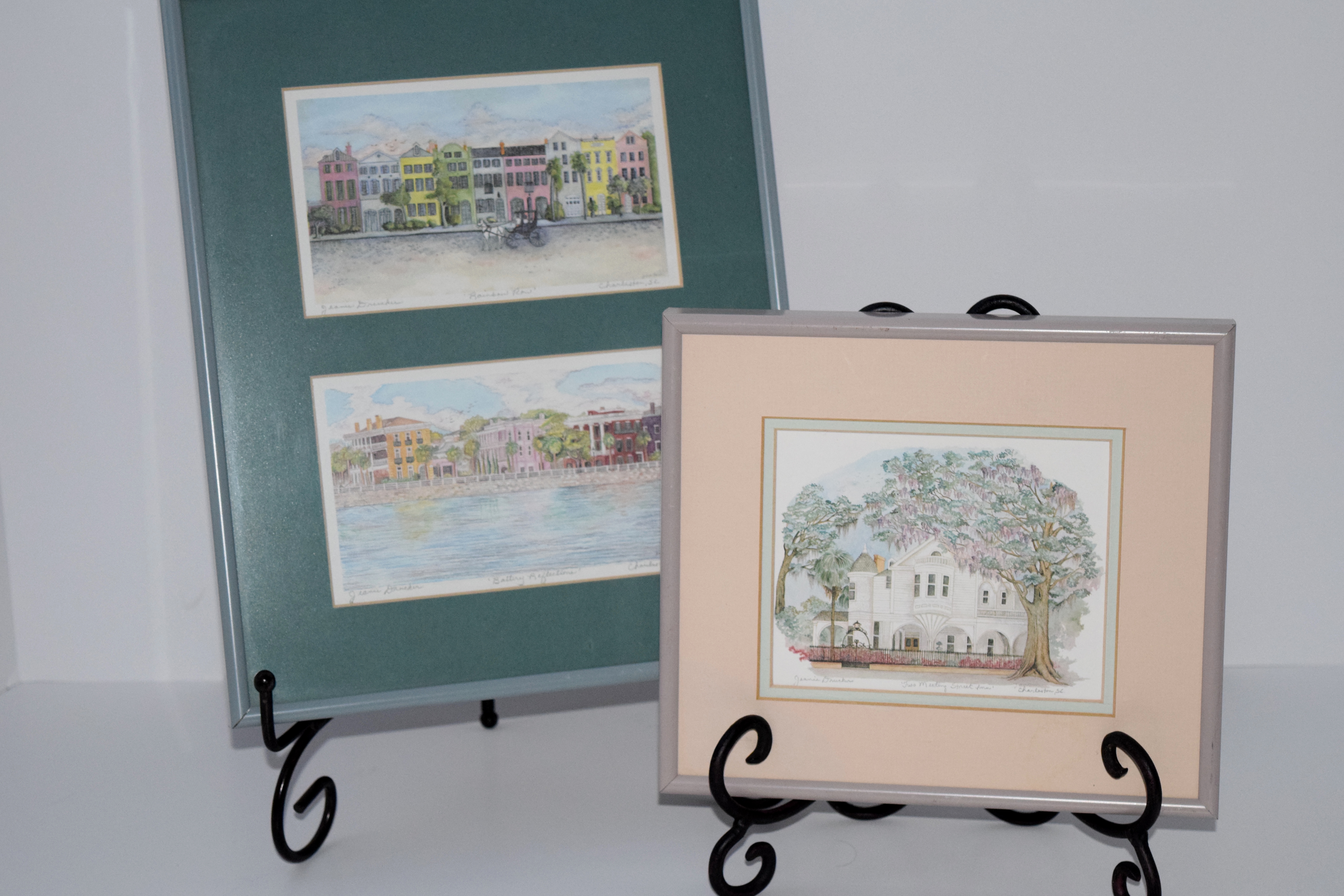 Three Framed Jeanie Drucker Lithograph Prints