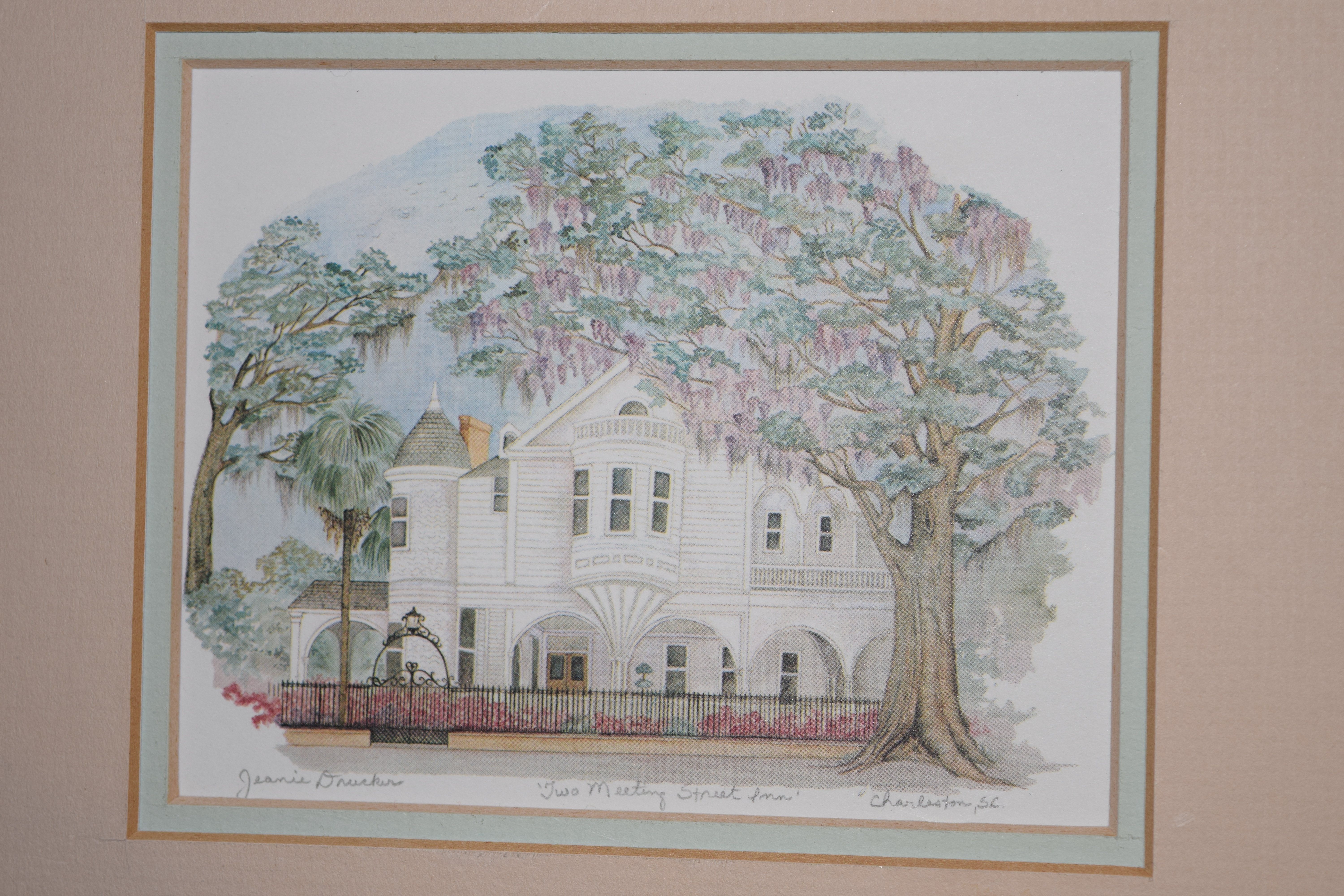 Three Framed Jeanie Drucker Lithograph Prints