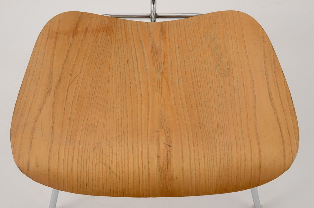 Two Charles Eames Model LCM Plywood Chairs by Herman Miller