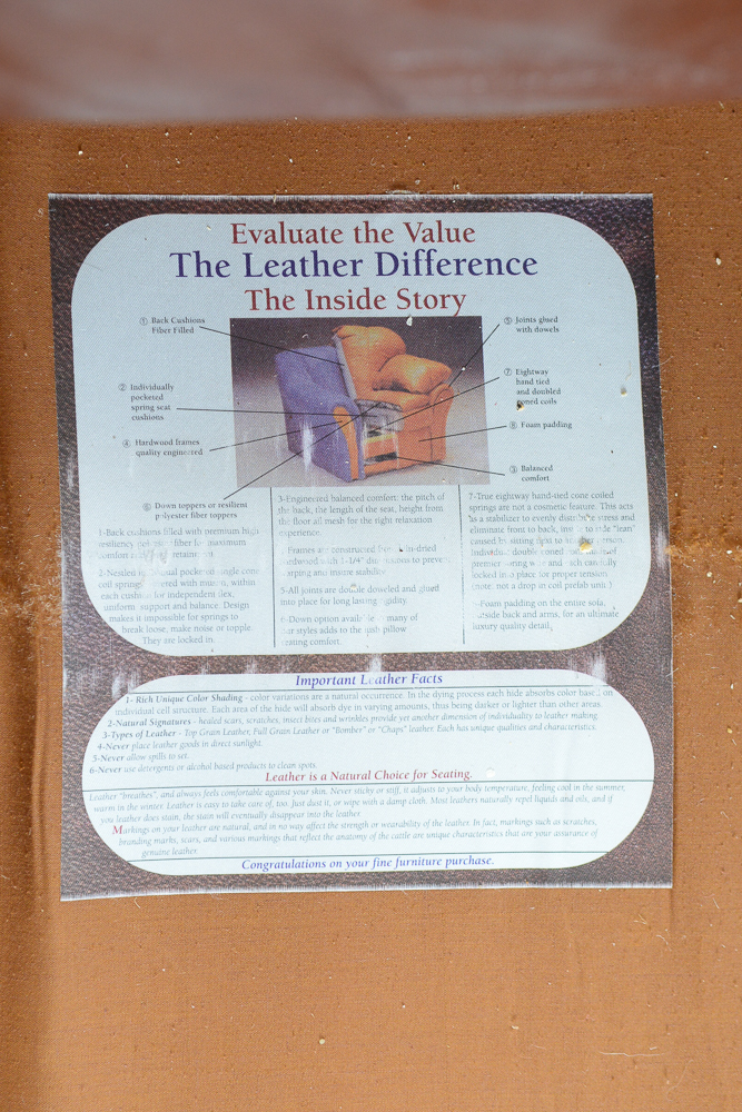 Plush Brown Leather Sofa