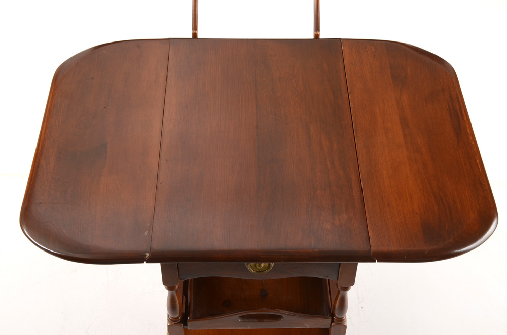 Early American Style Drop-Leaf Tea Cart