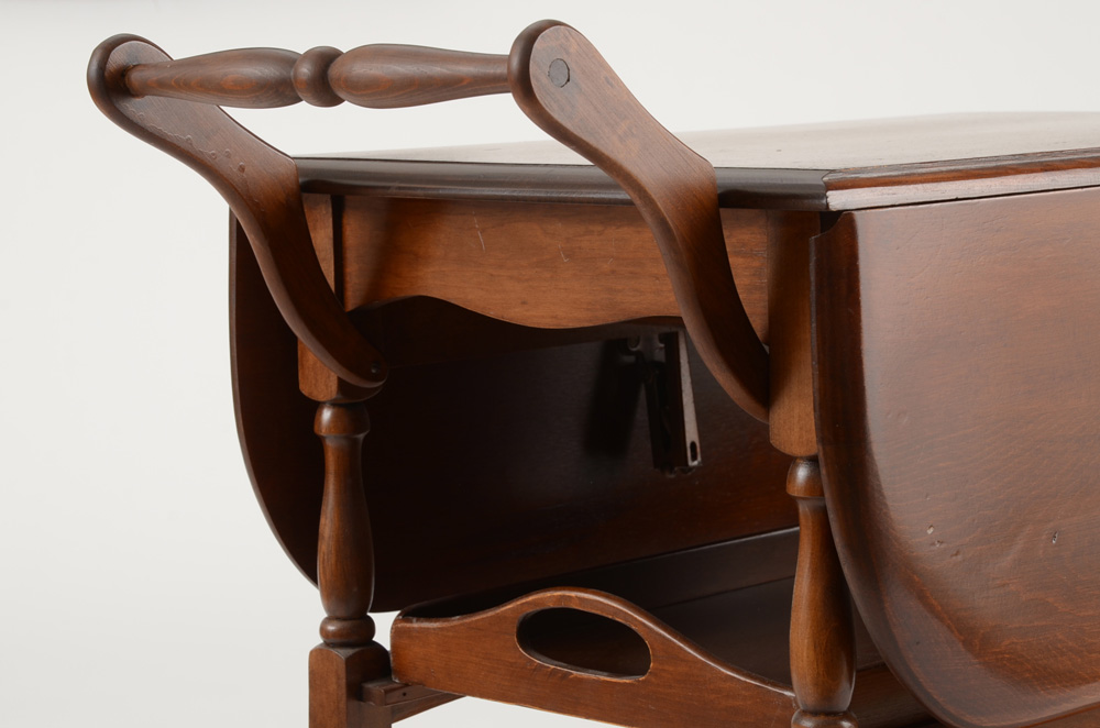 Early American Style Drop-Leaf Tea Cart