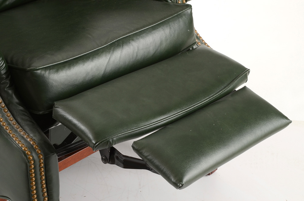 Lane Recliner in Green Leather