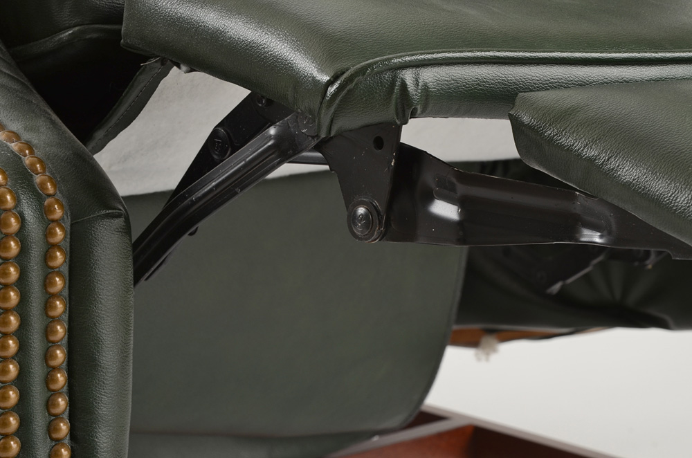 Lane Recliner in Green Leather