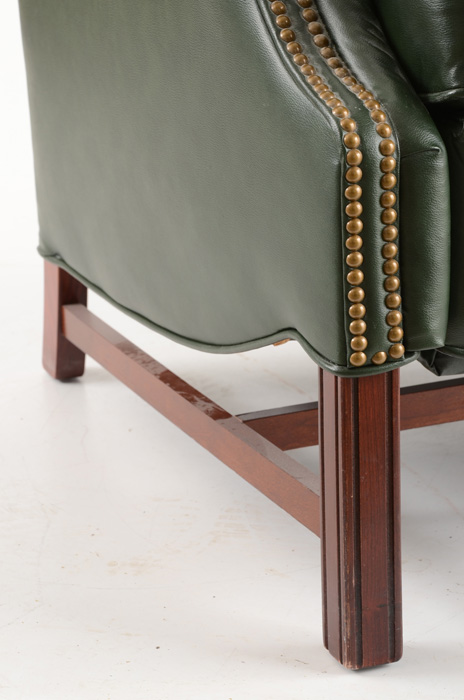 Lane Recliner in Green Leather