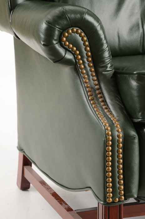 Lane Recliner in Green Leather