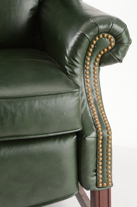 Lane Recliner in Green Leather