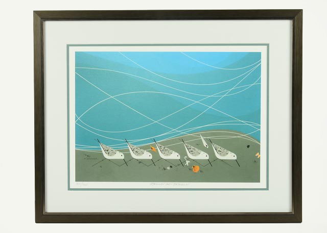 Signed L/E Charley Harper "Strollin' and Patrollin'" Giclée Print