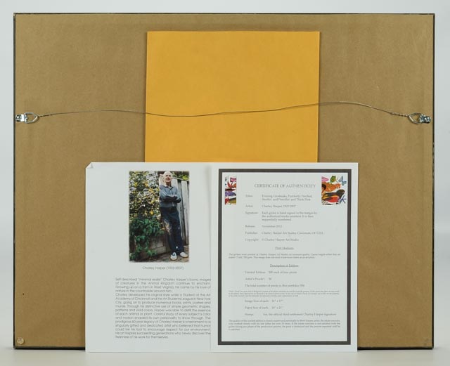 Signed L/E Charley Harper "Strollin' and Patrollin'" Giclée Print