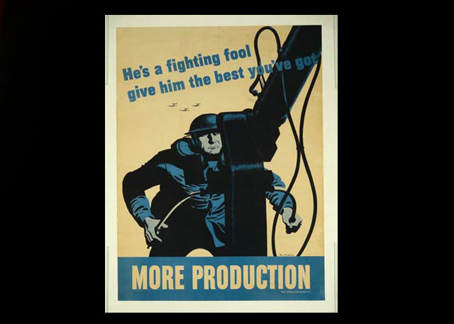 "More Production" World War II Propaganda Poster