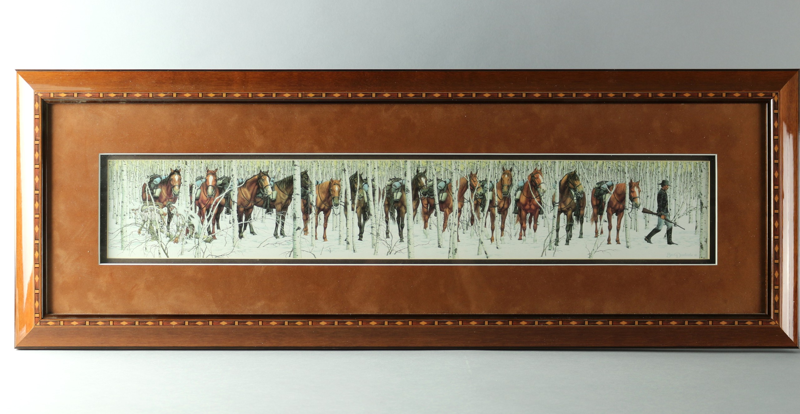 Bev Doolittle "Two Indian Horses" Offset Lithograph