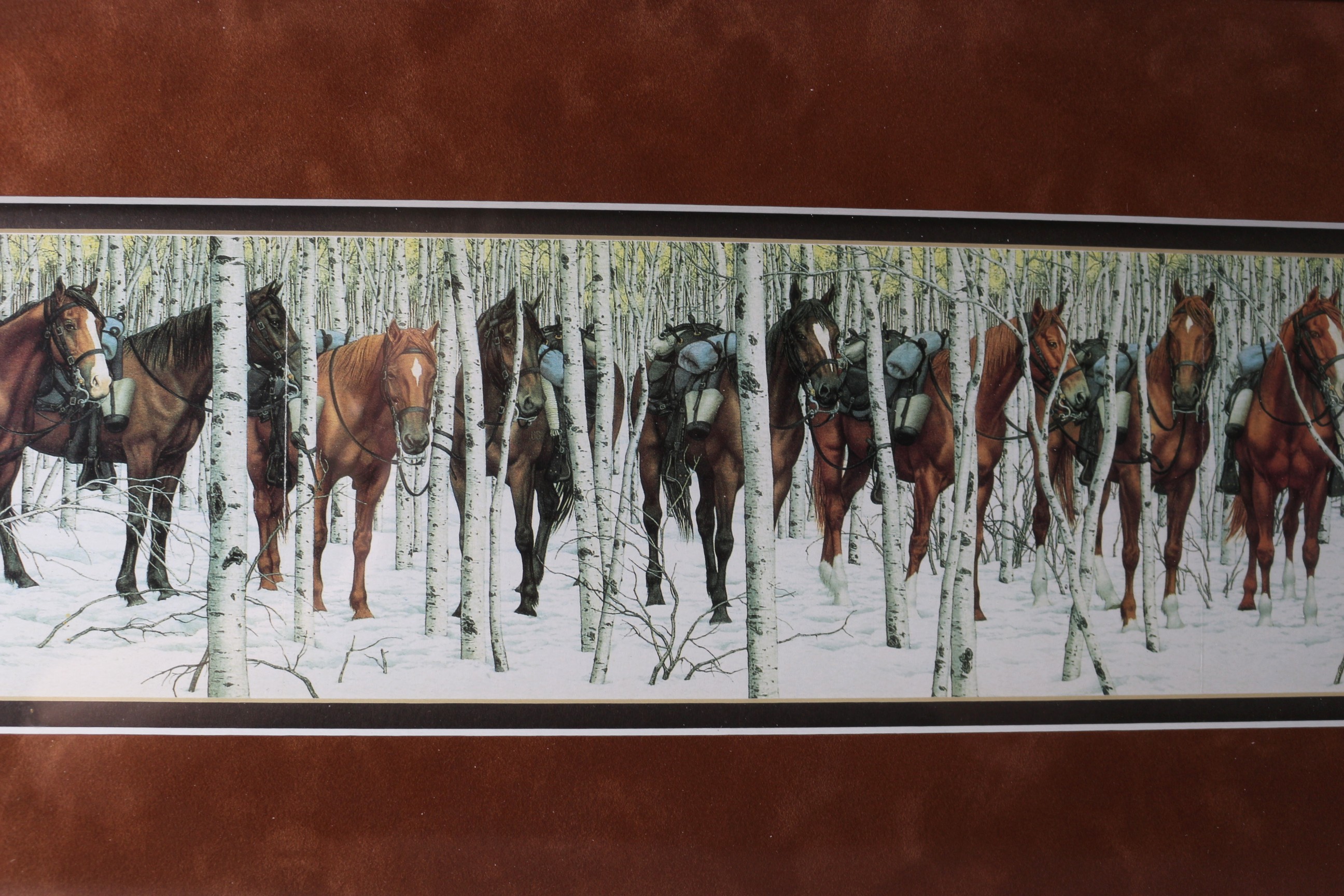 Bev Doolittle "Two Indian Horses" Offset Lithograph