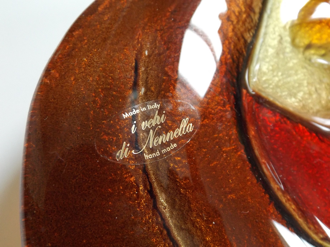 Large Oval Italian Glass Platter