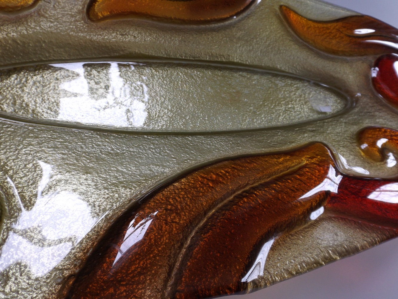 Large Oval Italian Glass Platter