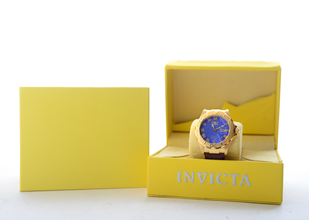 Invicta Men's #1711 Gold Ion Plated Pro Diver Watch