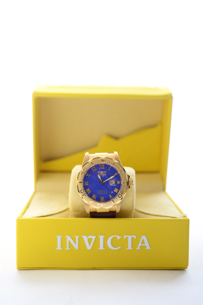 Invicta Men's #1711 Gold Ion Plated Pro Diver Watch