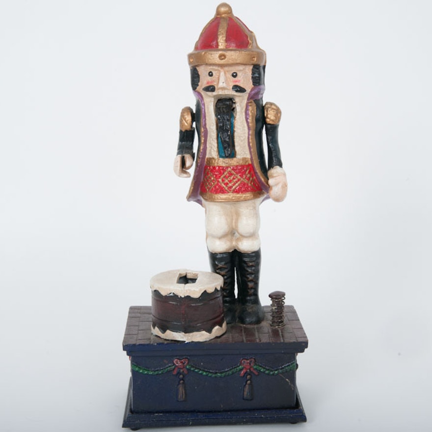 Recast Nutcracker Cast Iron Mechanical Bank