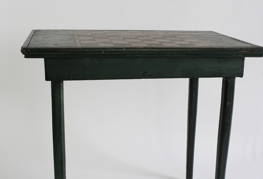 Antique Checker Board Table