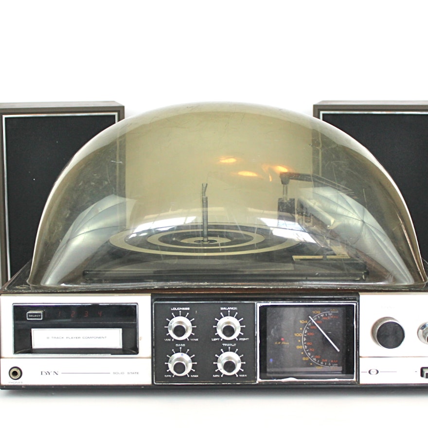 DYN Solid State Receiver Turntable & Speakers