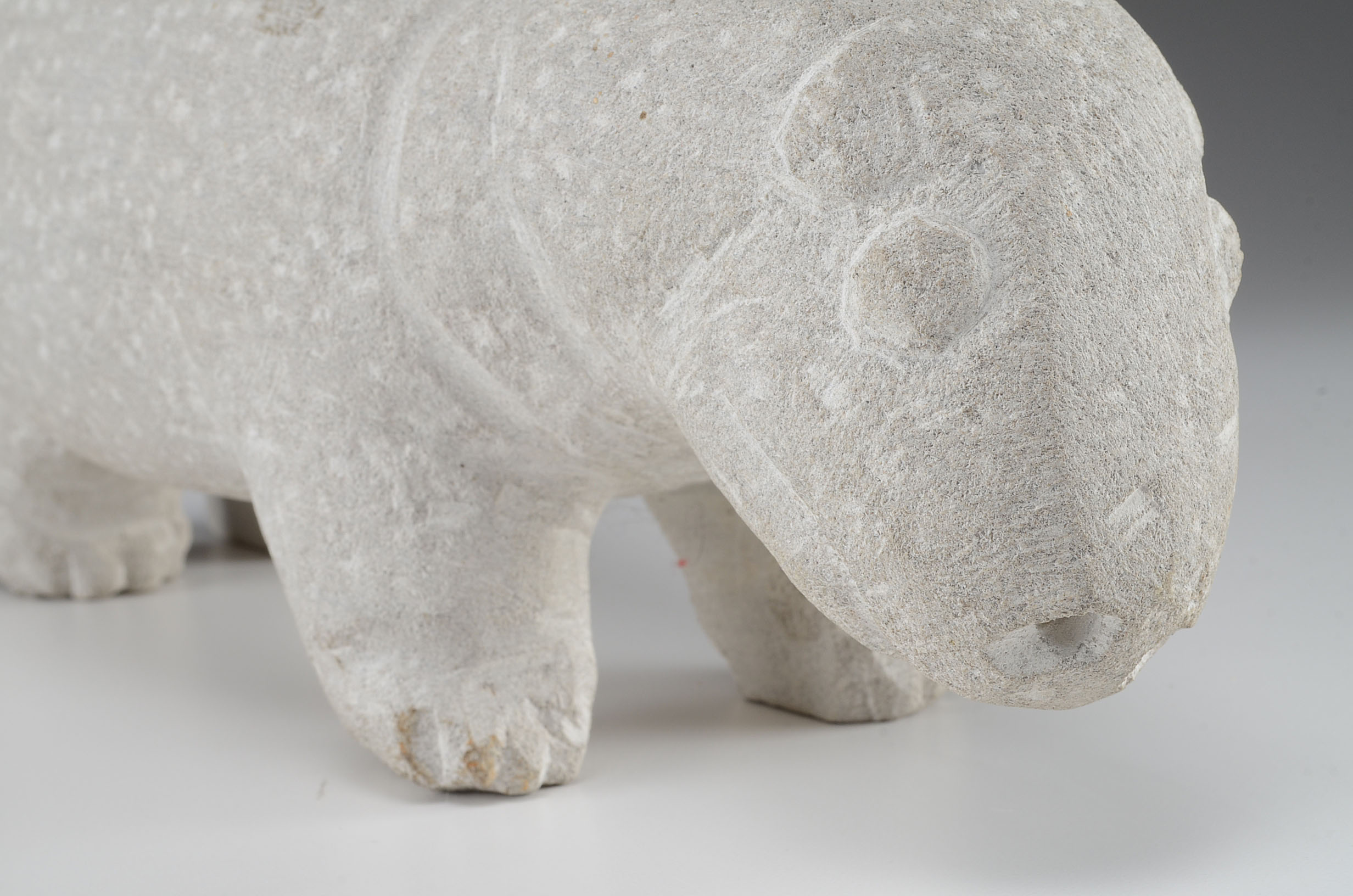 Owl on Hippo Sculpture by Ernest 'Popeye' Reed