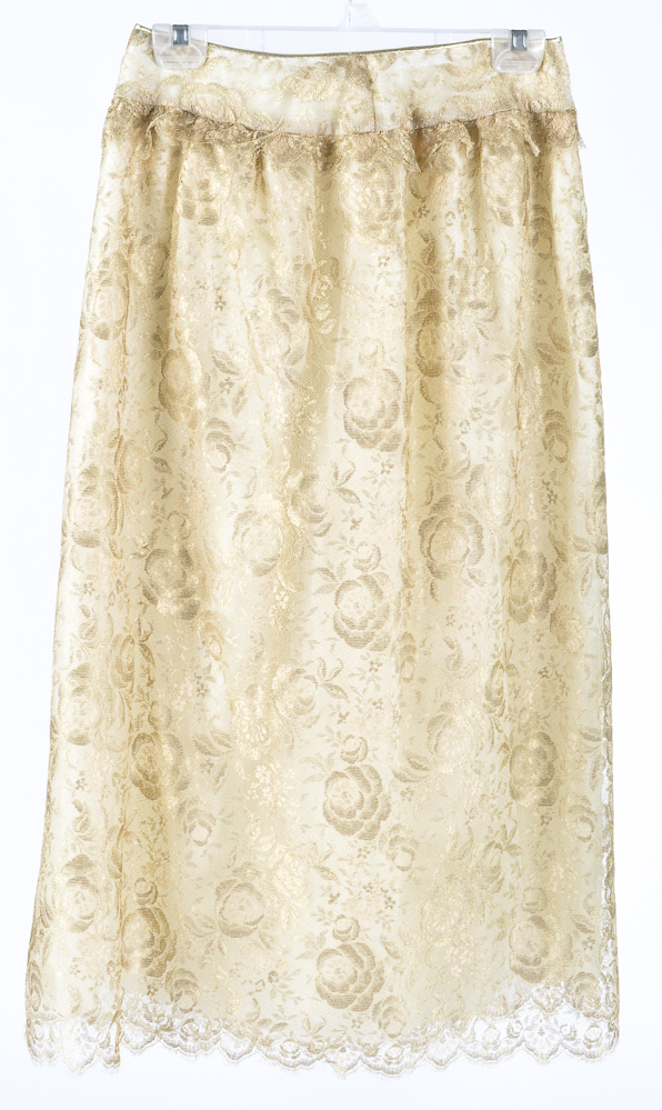 1970s Vintage Ultrasuede Mollie Parnis Suit and Lace Skirt