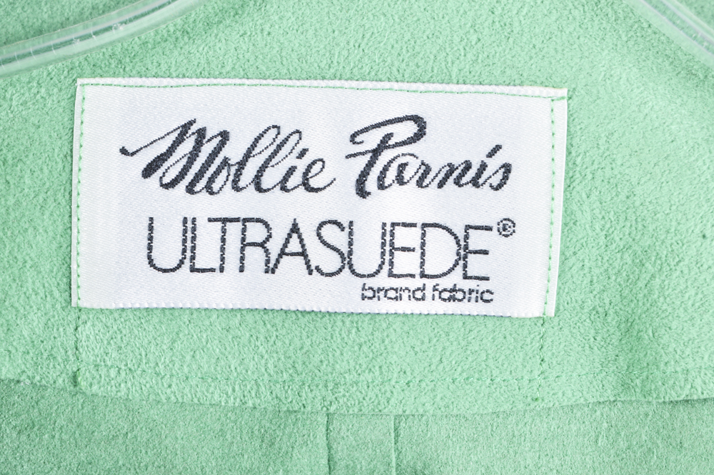 1970s Vintage Ultrasuede Mollie Parnis Suit and Lace Skirt