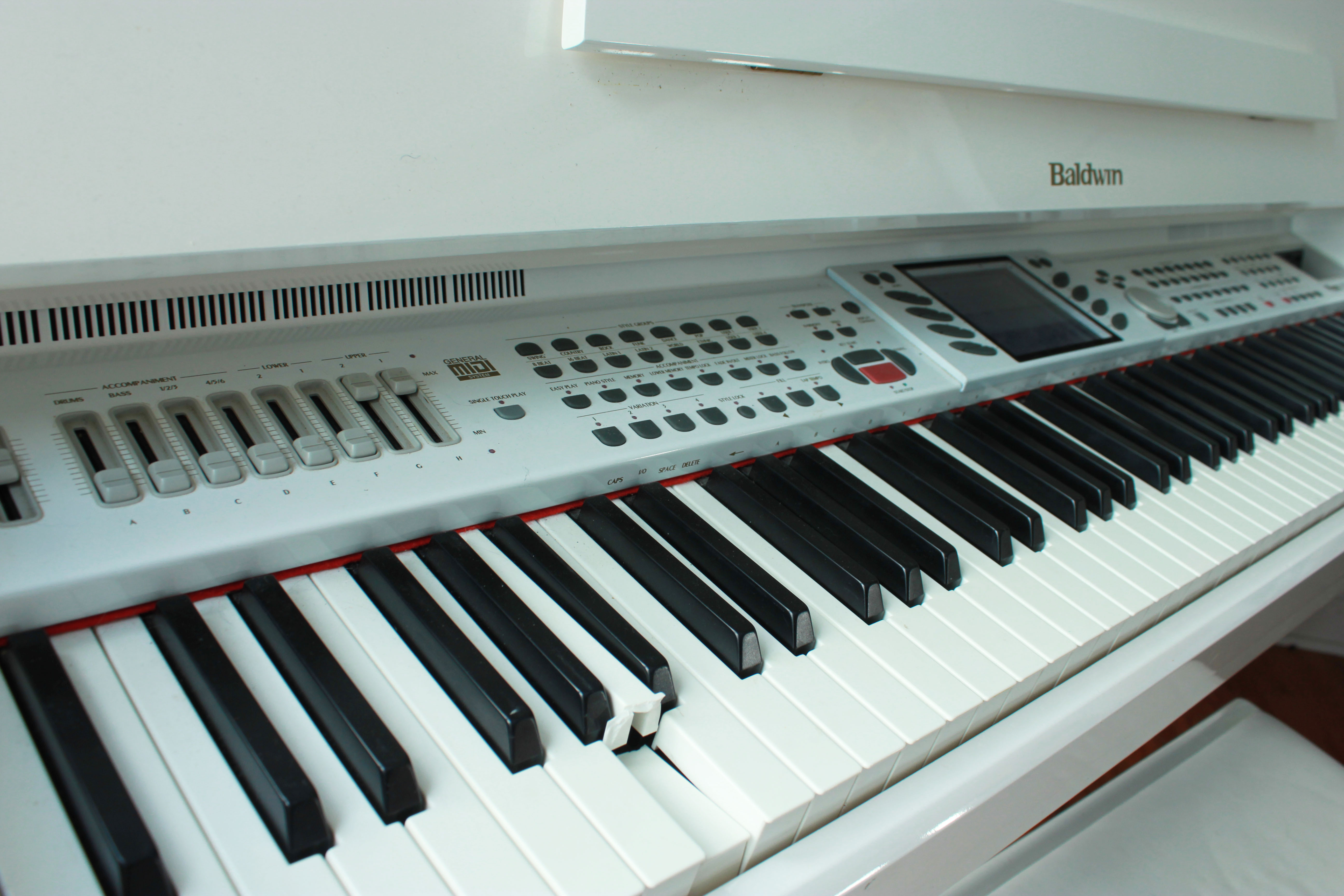 White Baldwin Electric Piano