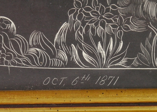 Fountain Square Linocut Print by L. Spiegel.