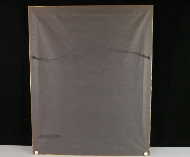 Fountain Square Linocut Print by L. Spiegel.