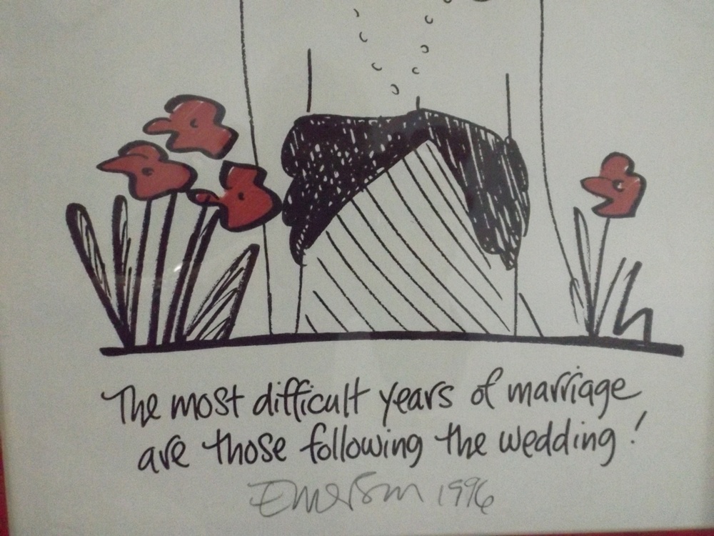 Three Framed Signed Emerson Cartoon Prints