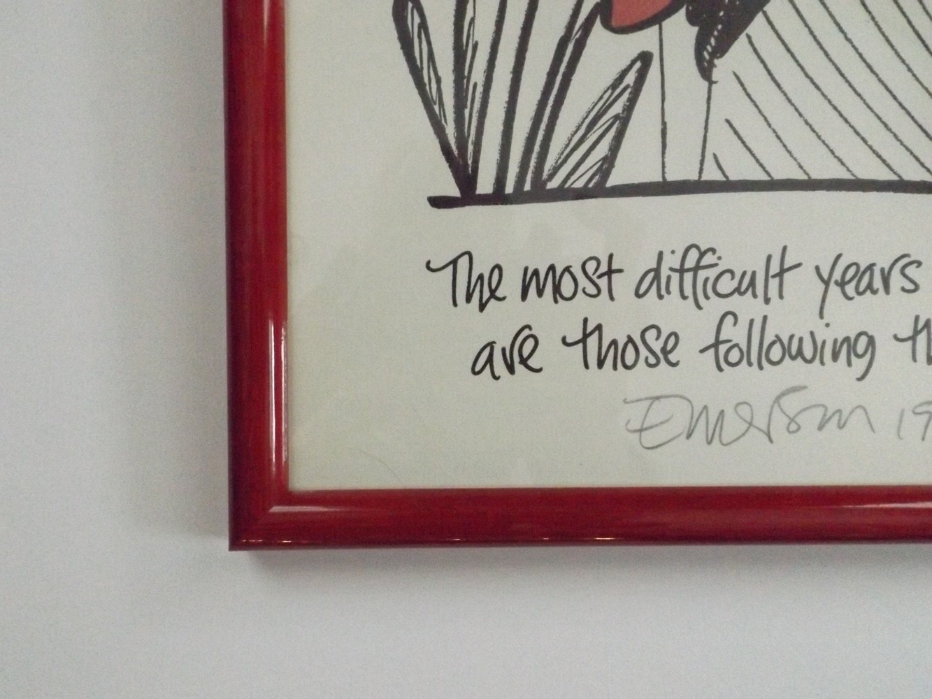 Three Framed Signed Emerson Cartoon Prints