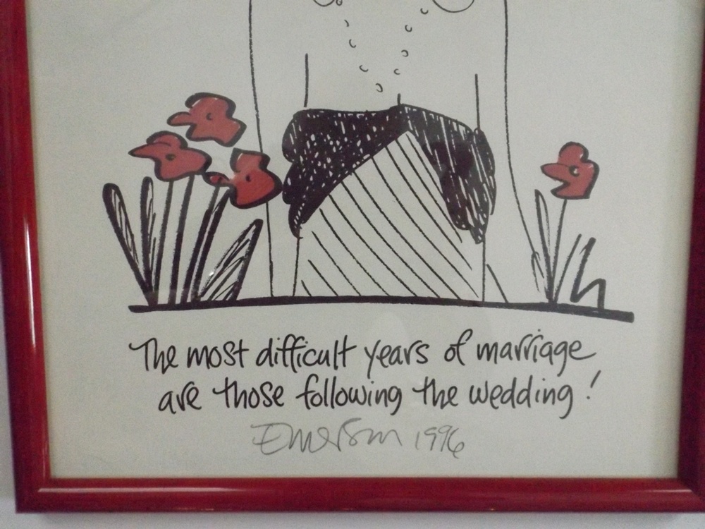 Three Framed Signed Emerson Cartoon Prints