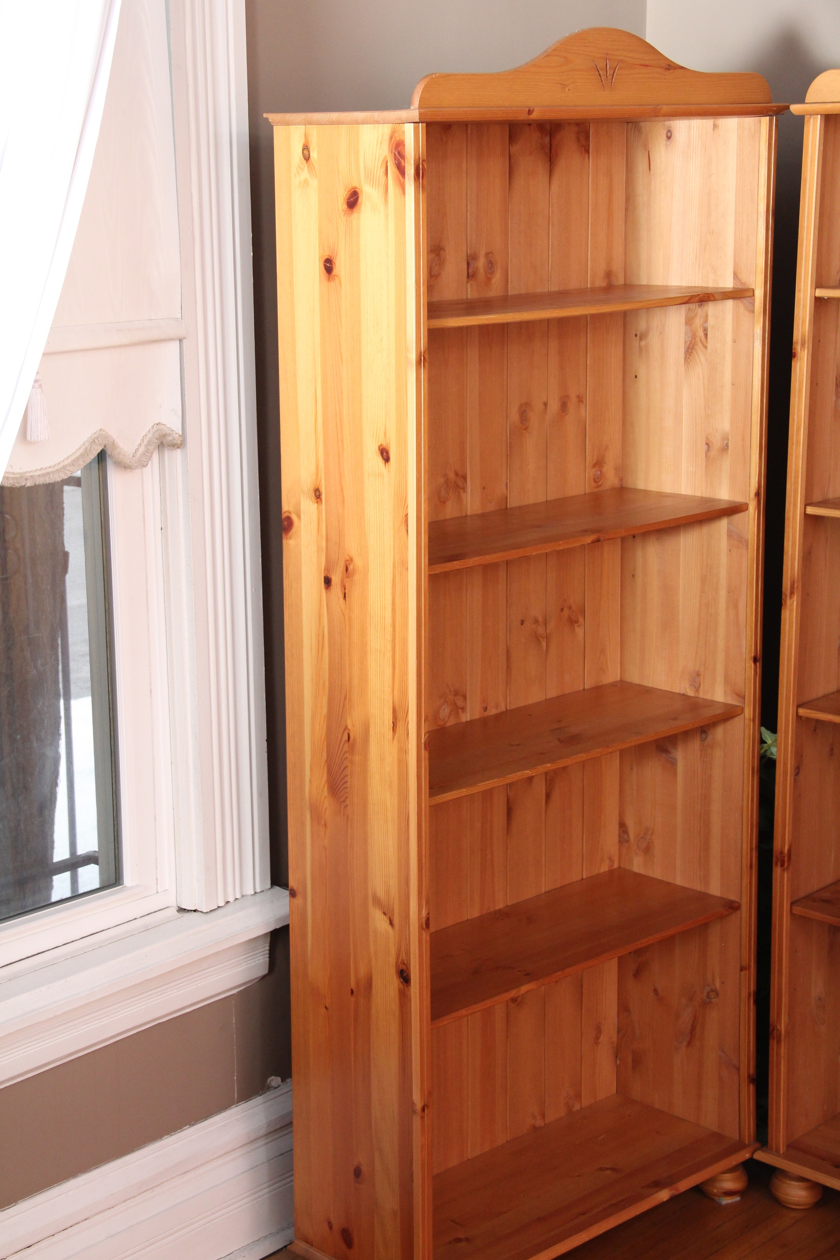 Knotty Pine Bookcases