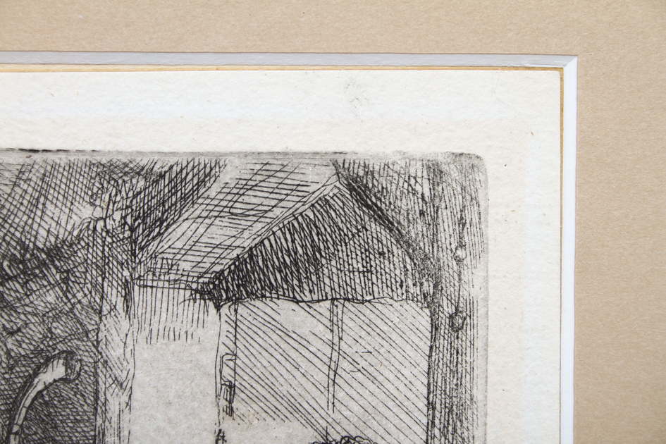 Rembrandt Etching "The Strolling Musicians"