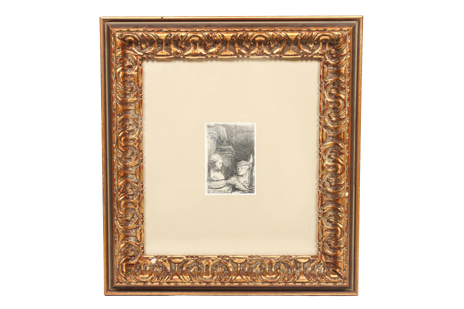 Rembrandt Etching "The Draughtsman"