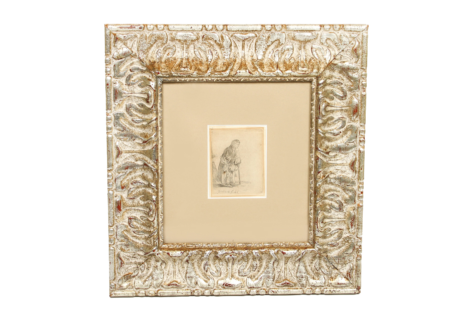 Rembrandt Etching "Beggar Woman Leaning on a Stick"