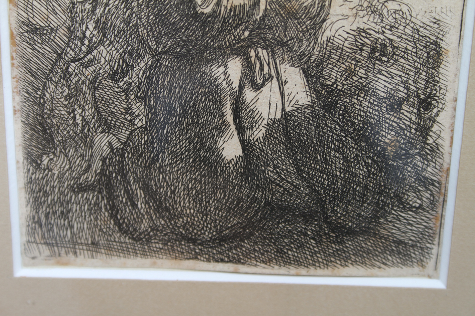 Rembrandt Etching "St. Jerome, Kneeling in Prayer"