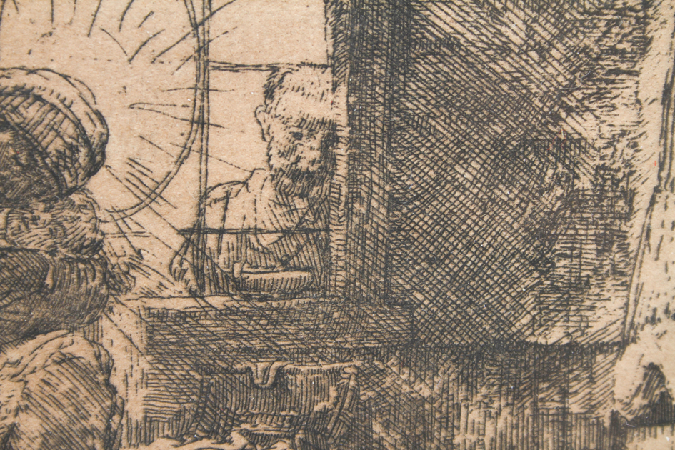 Rembrandt Etching "The Virgin and Child with Cat and Serpent"