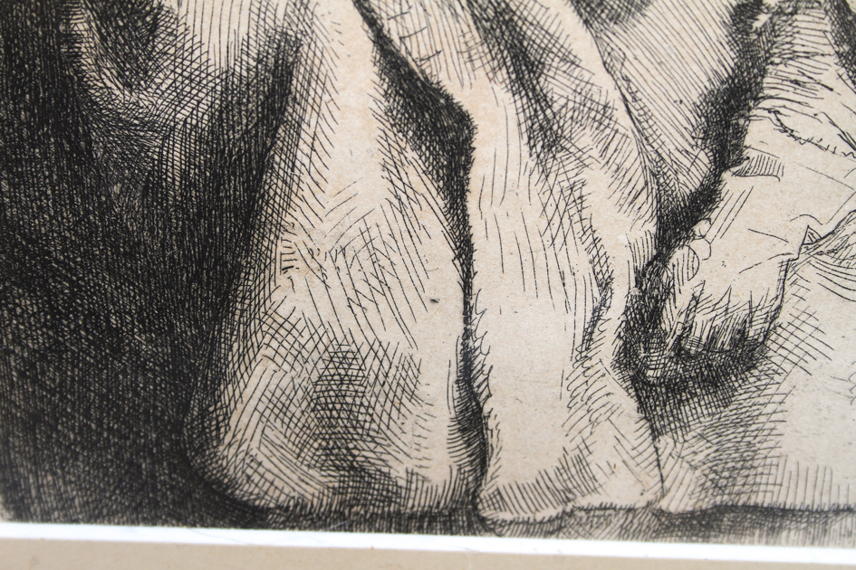 Rembrandt Etching "Clement de Jonghe, Printseller"